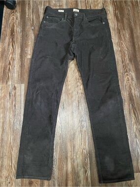 J.Crew 770 Corduroy Pants Mens 30x32 Charcoal Gray Slim Straight Cotton Stretch